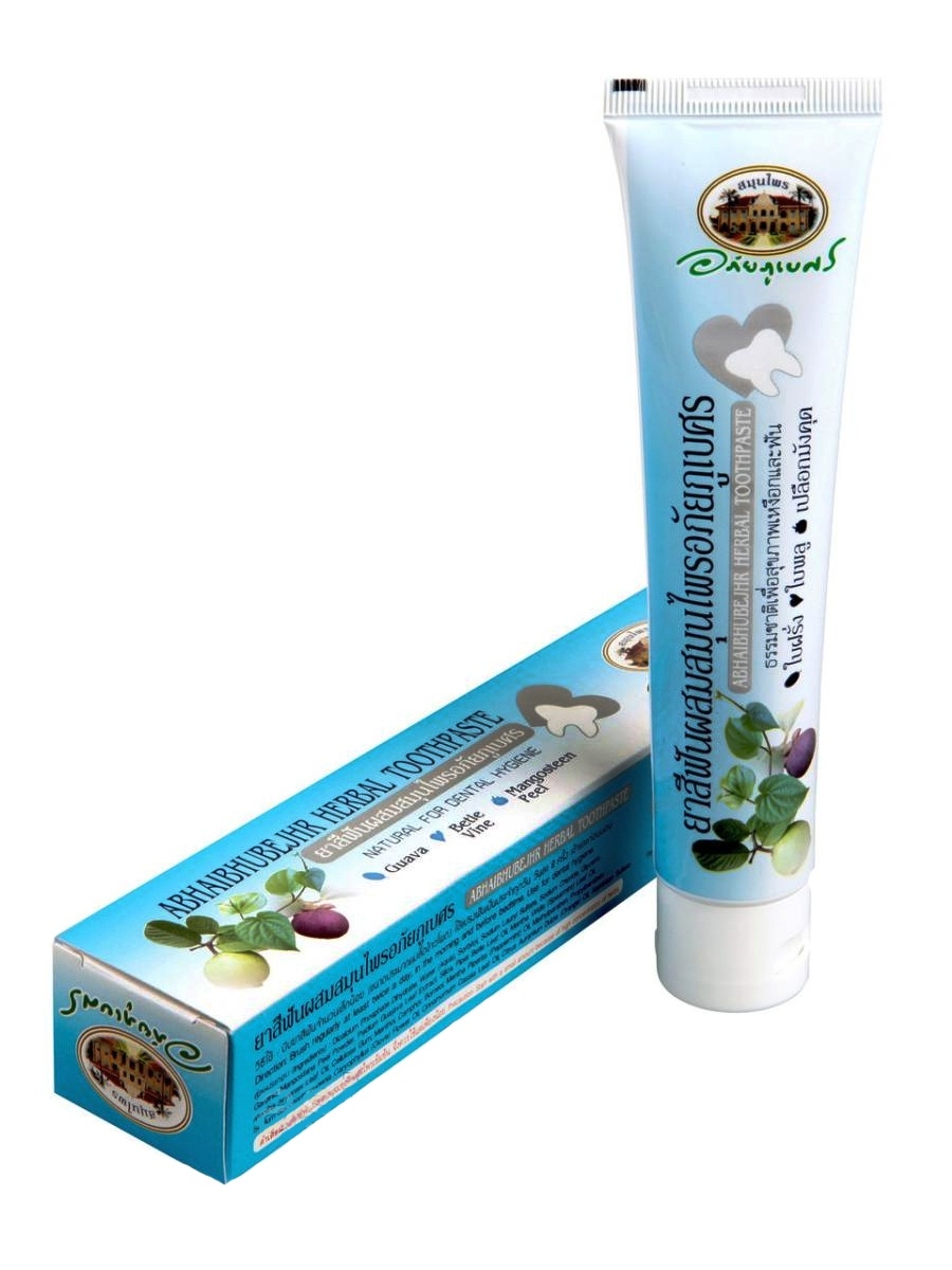 Тайская натуральная зубная паста Abhai Мангостин и Гуава зубная паста pepsodent action 123 herbal на травах 120 г