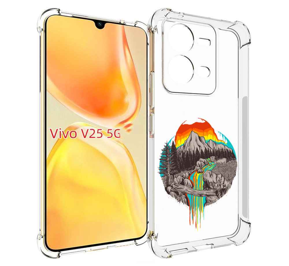 

Чехол MyPads Радужный водопад для Vivo V25 5G / V25e, Прозрачный, Tocco