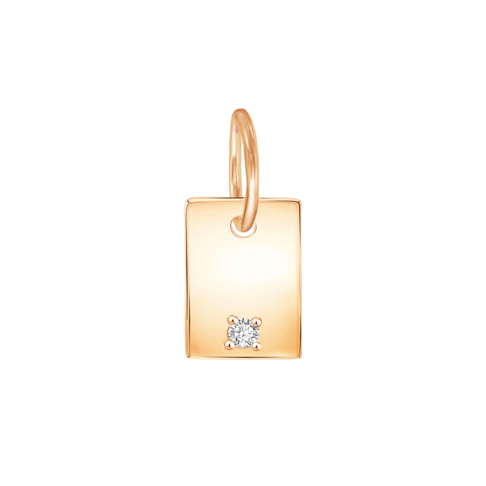 

Подвеска из красного золота 585Gold 303002950, фианит, 303002950
