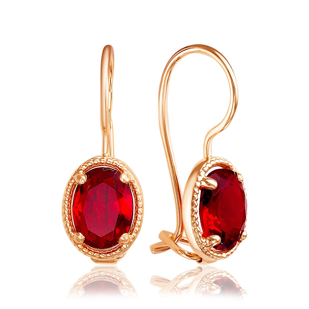 

Серьги из красного золота 585Gold 302006812, фианит, 302006812
