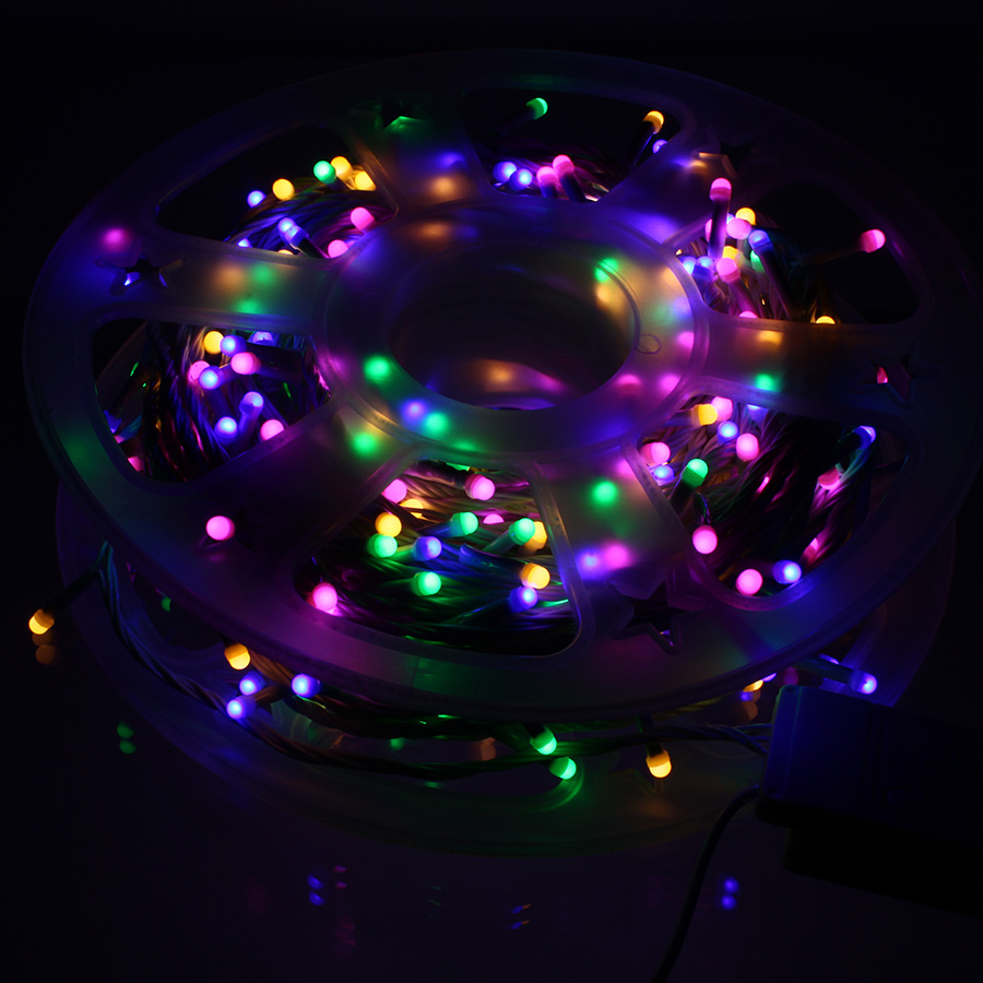 Световая гирлянда новогодняя Disco 48 м разноцветный/RGB
