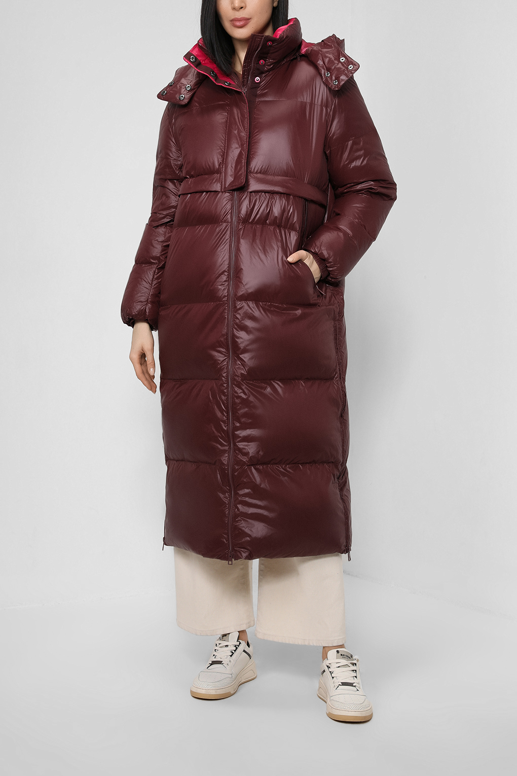 Пальто женское Esprit Casual 092EE1G317 бордовое XL