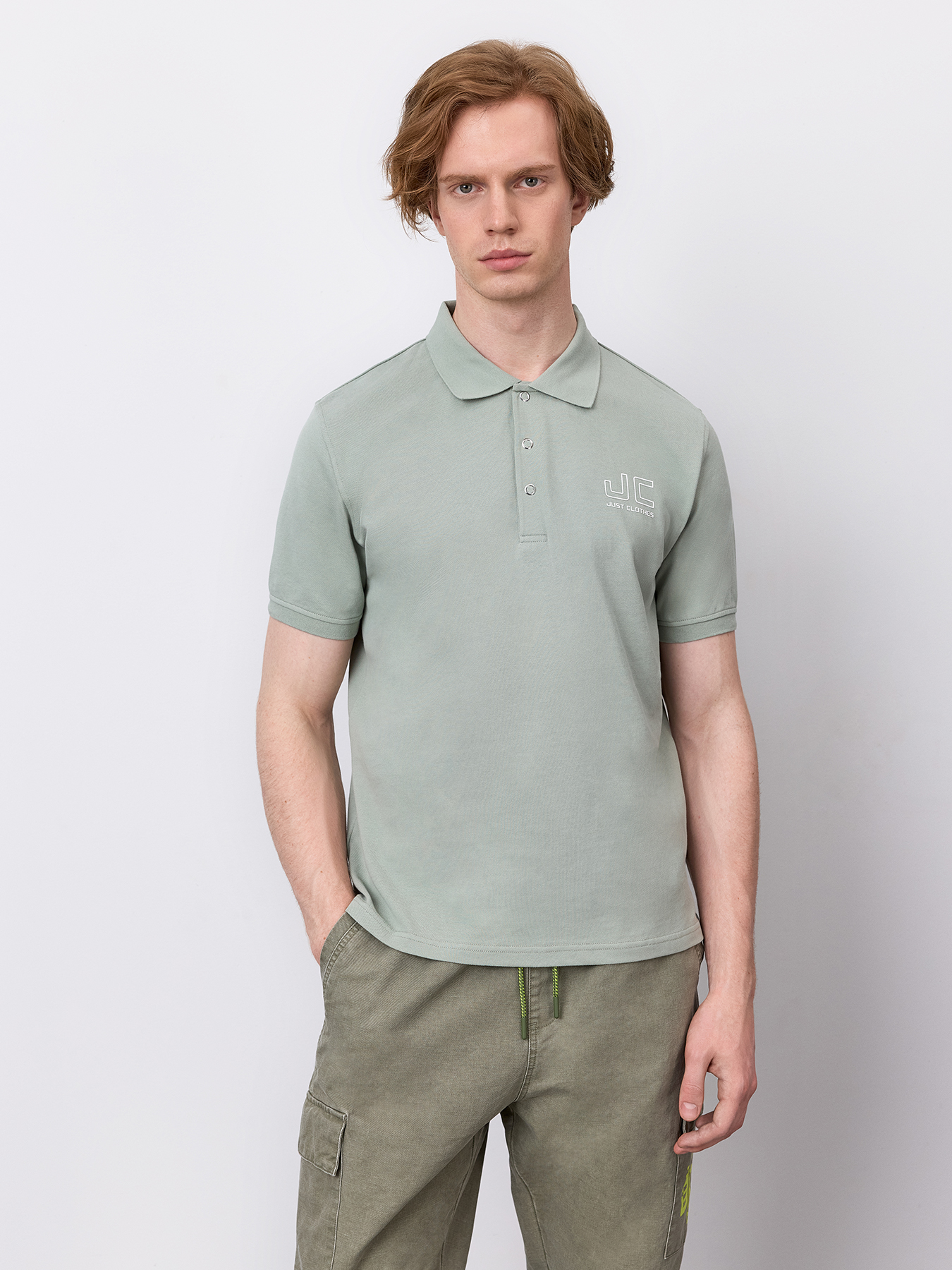 

Футболка мужская Just Clothes 000000402 зеленая 46 RU, Зеленый, 000000402