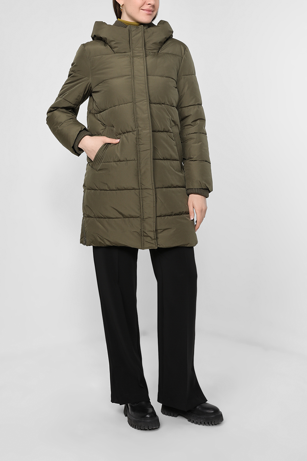 

Куртка женская Esprit Casual 092EE1G327 хаки S, 092EE1G327