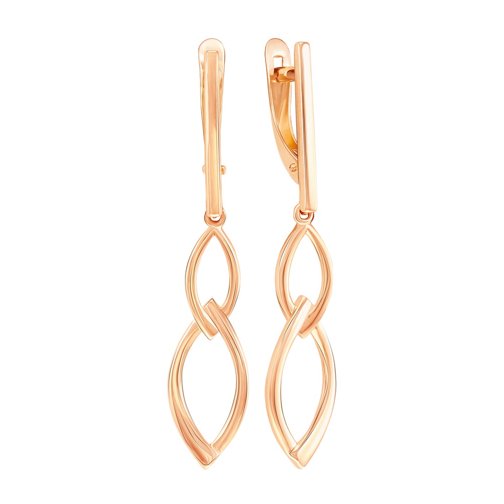 

Серьги подвески из красного золота 585Gold 402004503, 402004503