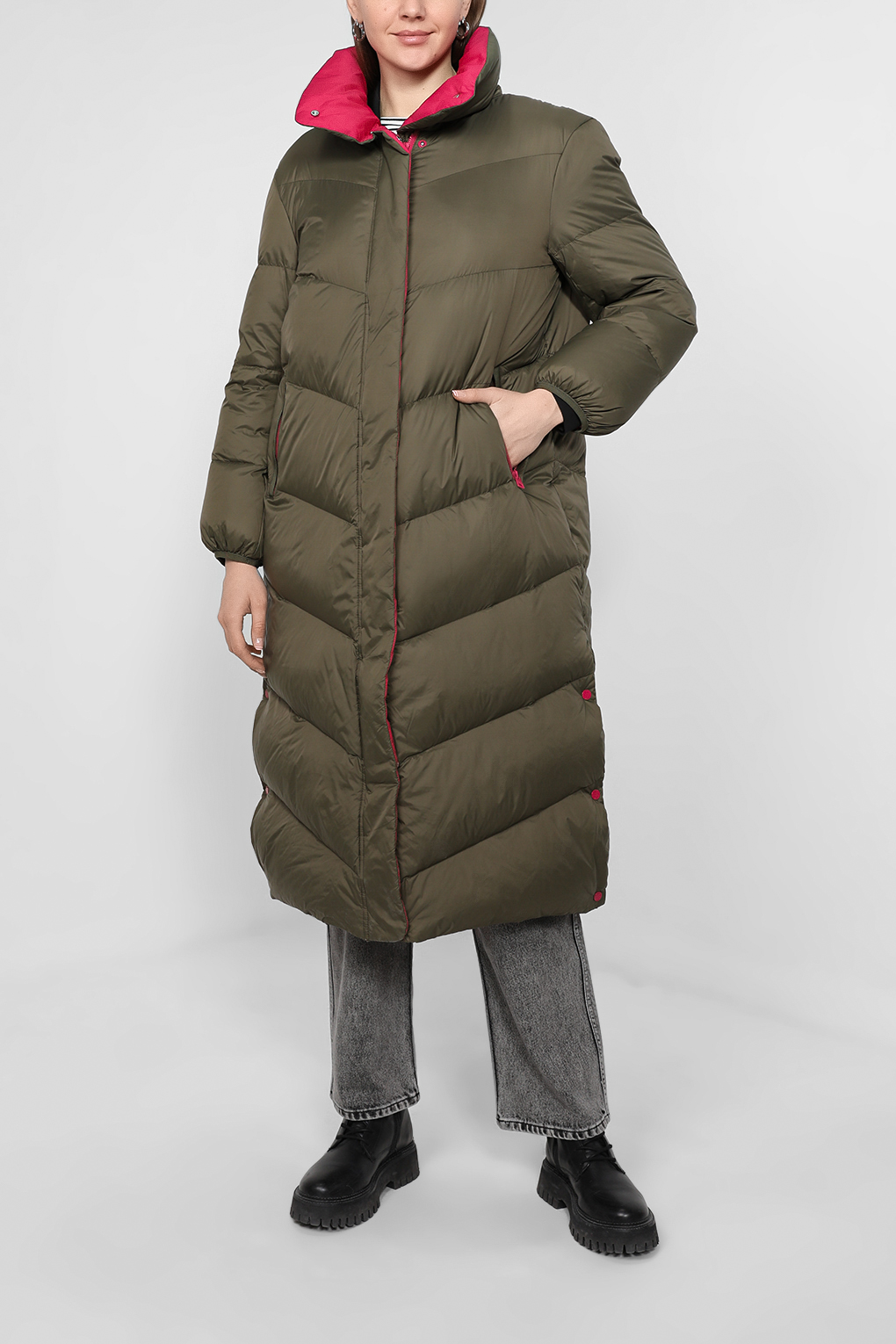 Пальто женское Esprit Casual 092EE1G316 хаки XL