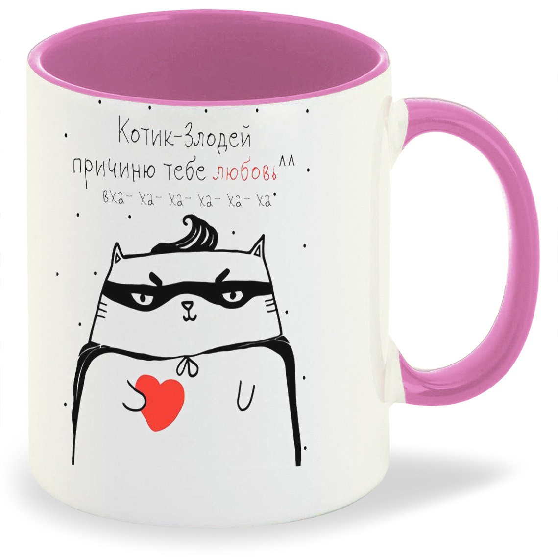 

Кружка CoolPodarok Котик злодей, Котик злодей