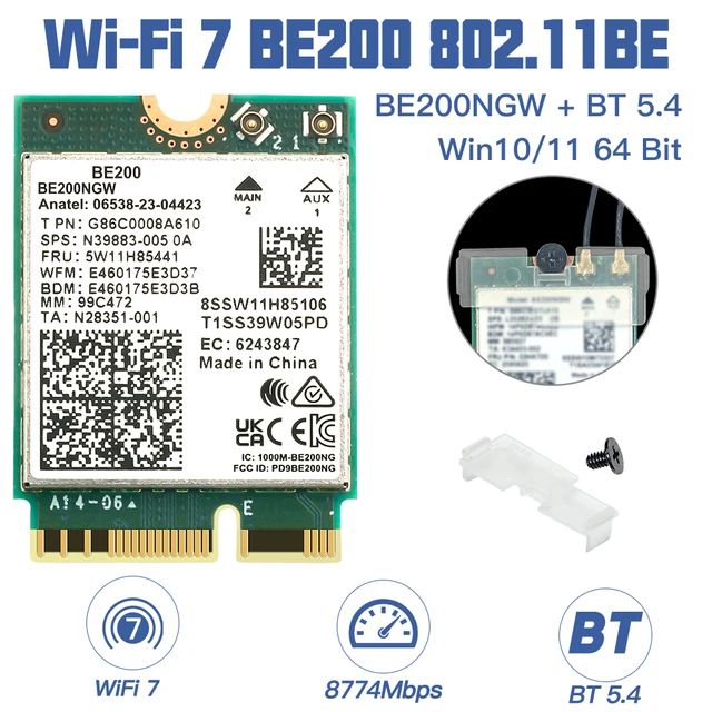 

Приемник Wi-Fi NoBrand для компьютера M.2, Зеленый;белый