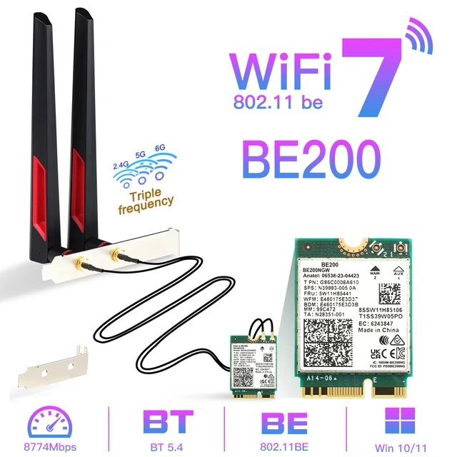 

Приемник Wi-Fi NoBrand для компьютера M.2, Зеленый;белый