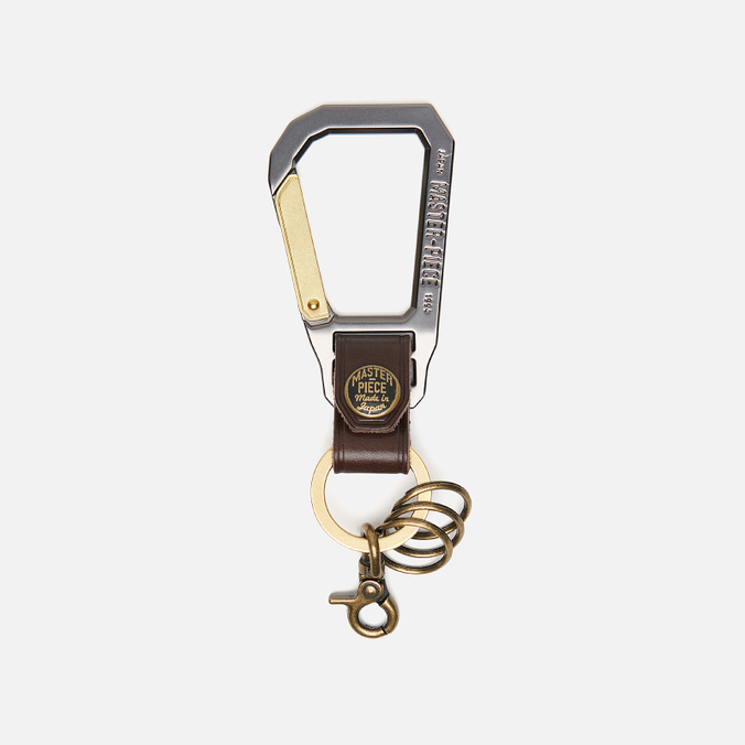 

Брелок мужской Master-piece Carabiner, коричневый, Carabiner