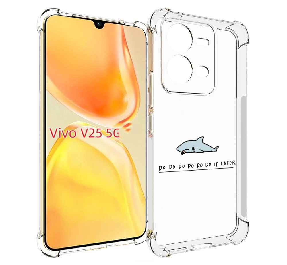 

Чехол MyPads Мини-акула для Vivo V25 5G / V25e, Прозрачный, Tocco