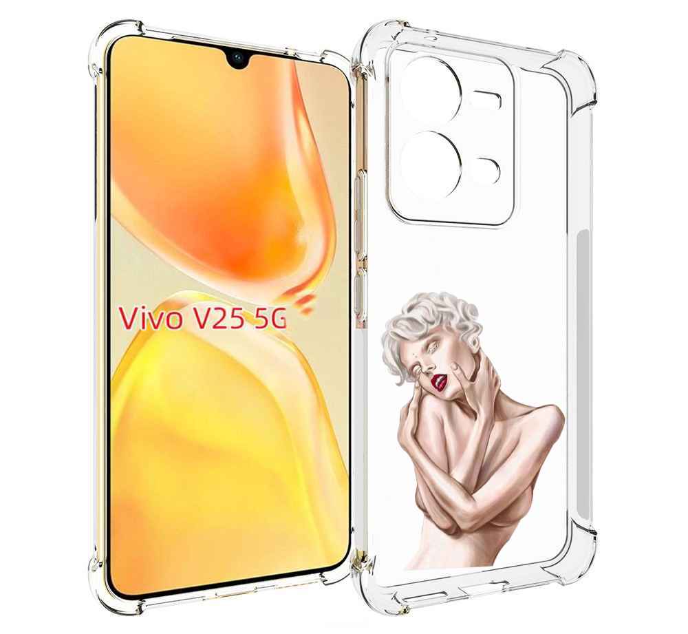 

Чехол MyPads Мигера женский для Vivo V25 5G / V25e, Прозрачный, Tocco