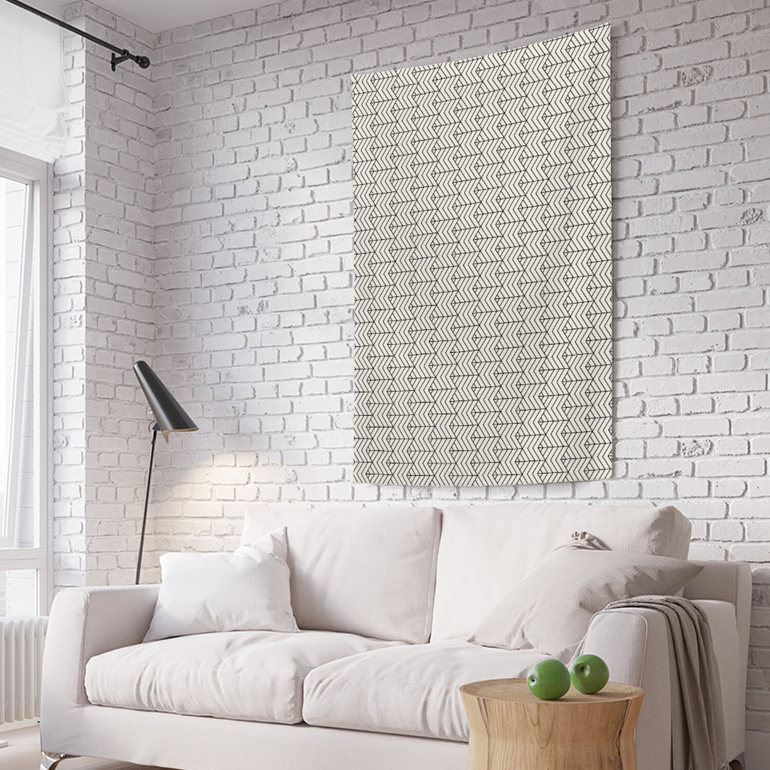 

Вертикальное фотопанно на стену JoyArty Зигзагообразный зентангл 150x200 см, Зигзагообразный зентангл