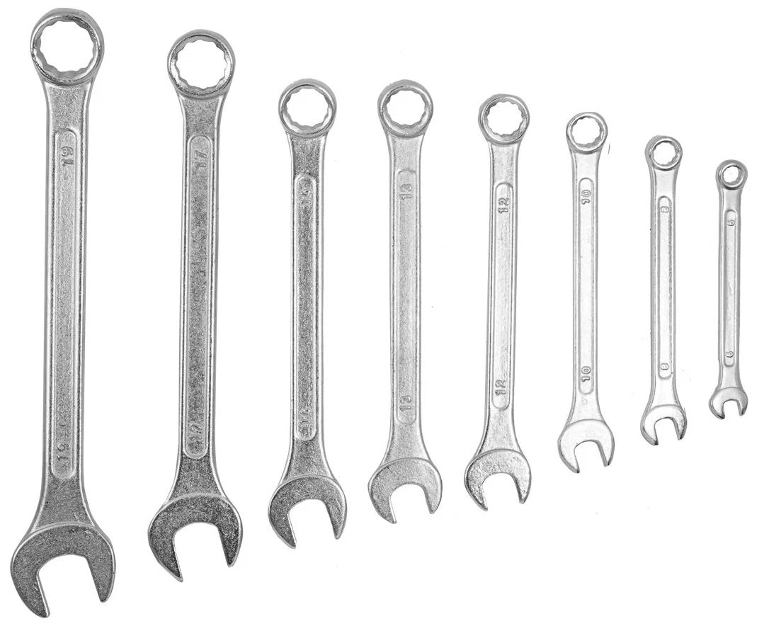 Набор Ключей Комбинированных 6-19Мм 8 Предметов В Пластиковом Держателе Wmc Tools трубный ключ kt tools