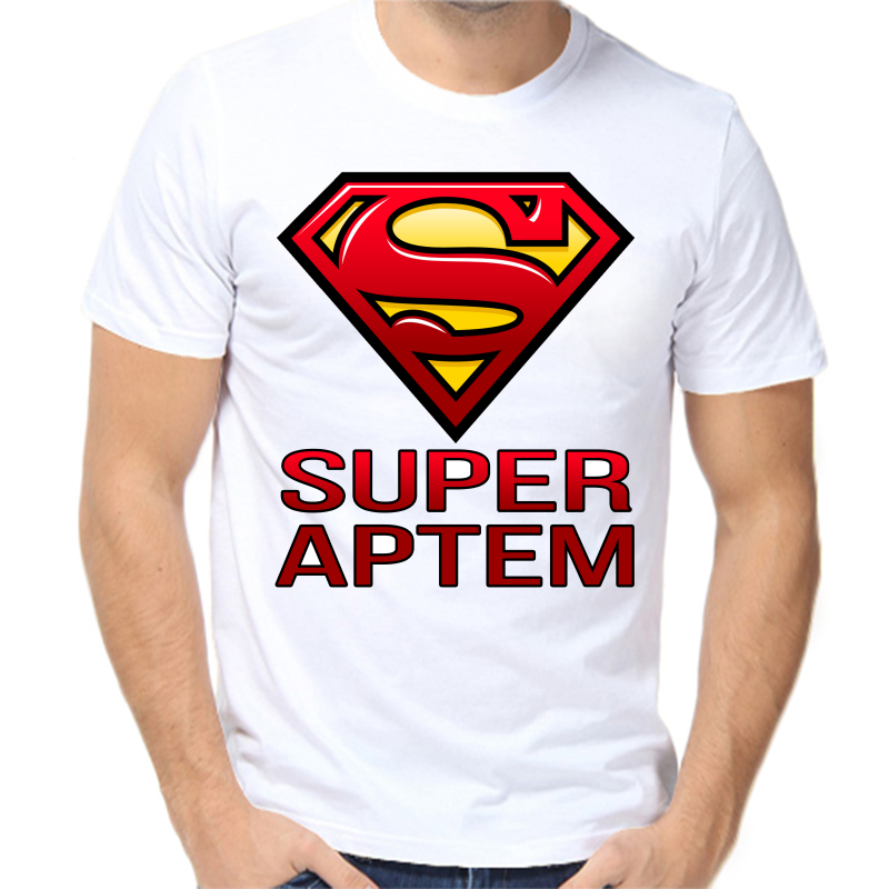 

Футболка мужская белая 42 р-р супер Артем, Белый, fm_super_artem
