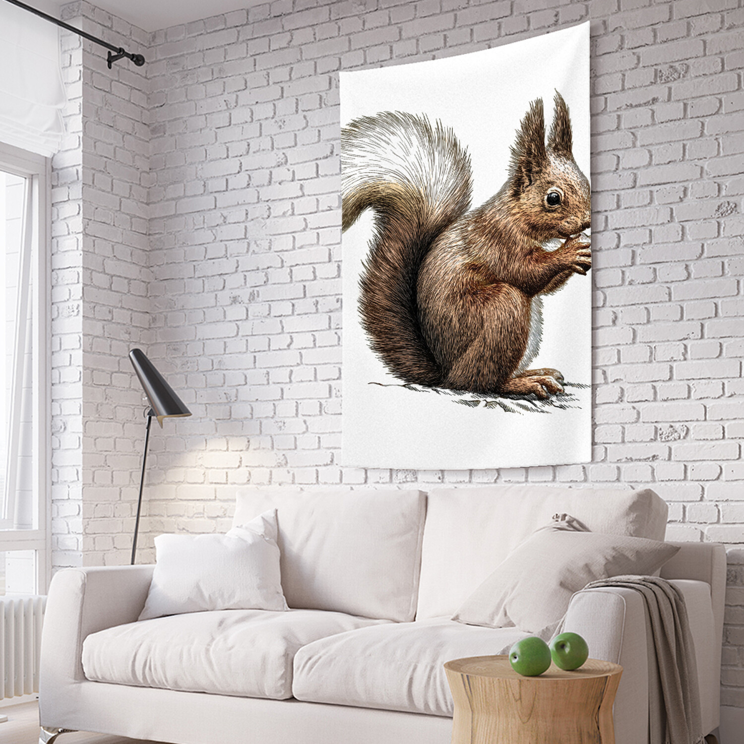 

Вертикальное фотопанно на стену JoyArty Белка с орешком 150x200 см, Белка с орешком