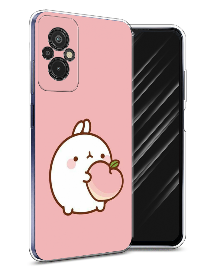 

Чехол Awog на Xiaomi Redmi 11 Prime 4G "Кролик с персиком", Розовый;бежевый, 316850-1
