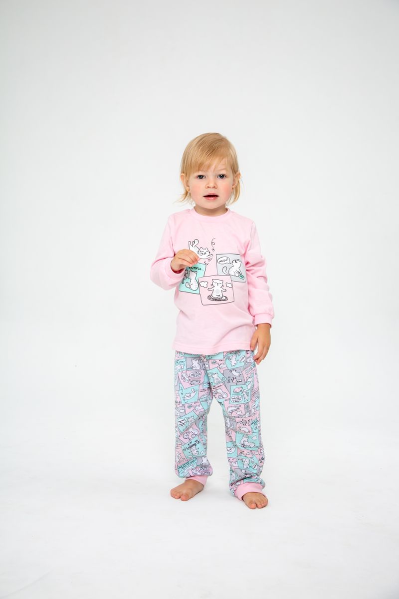 

Пижама детская Веселый малыш 379170 цв. розовый р. 128, 379170