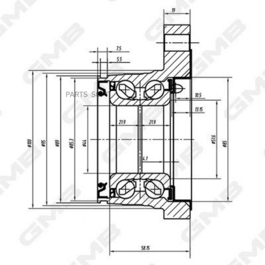 

Подшипник Ступицы Задний Toyota Land Cruiser Prado Iv J150 (2009-) GMB арт. GH22830M