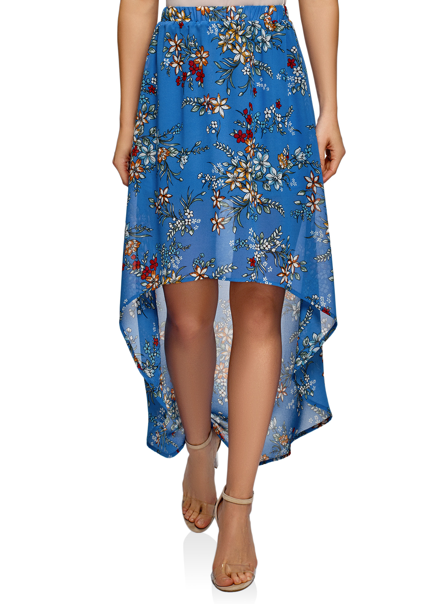 

Юбка женская oodji 13G00010-1B синяя 40/170, Синий, 13G00010-1B