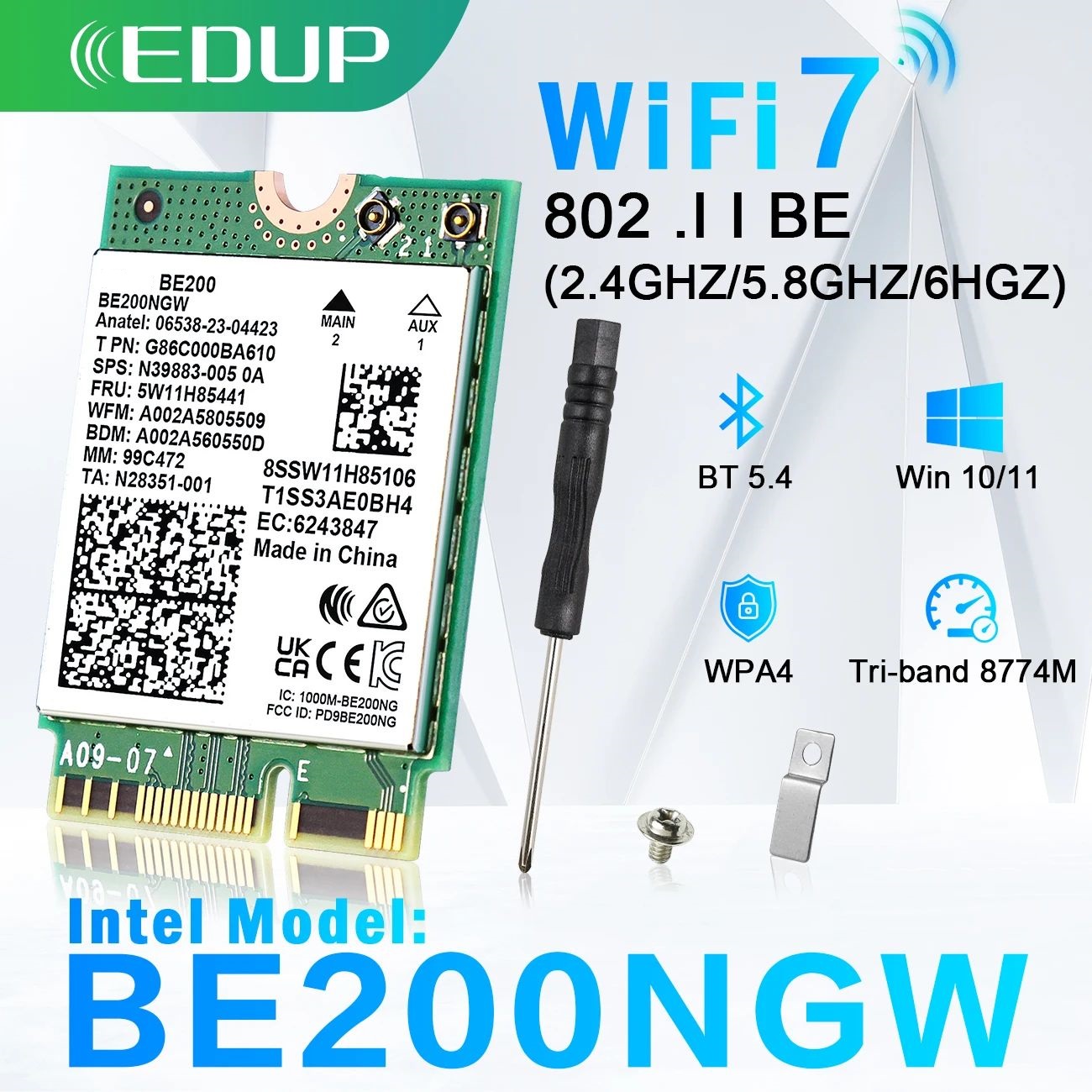 

Приемник Wi-Fi NoBrand M.2 802.11b, Зеленый;белый