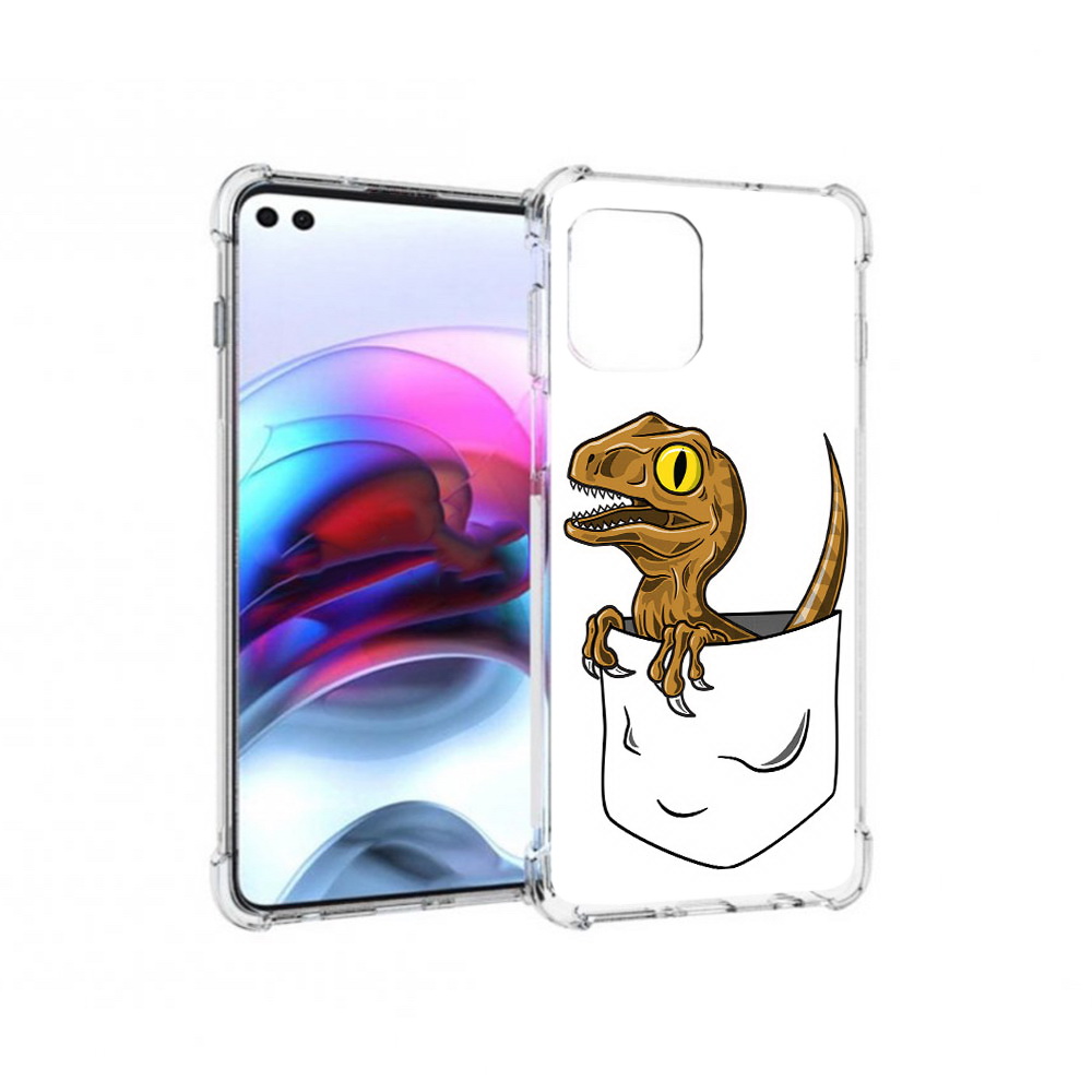 

Чехол MyPads Tocco для Motorola Edge динозавр в кармане (PT157712.351.327), Прозрачный, Tocco