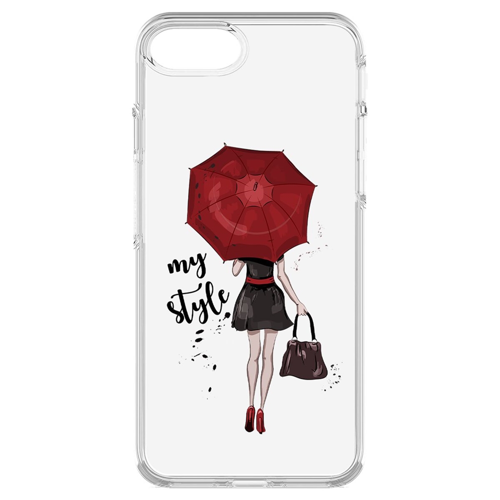 

Чехол-накладка Krutoff Clear Case Мой стиль для iPhone 6/6s/7/8/SE, Разноцветный