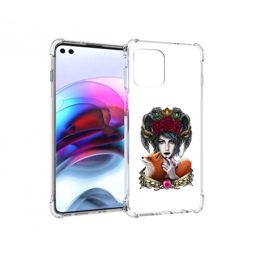 

Чехол MyPads Tocco для Motorola Edge девушка с лисой (PT157712.351.314), Прозрачный, Tocco