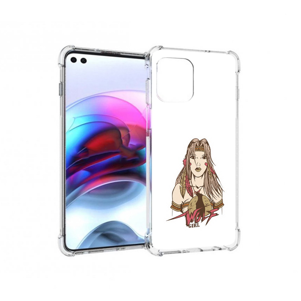 

Чехол MyPads Tocco для Motorola Edge девушка волк (PT157712.351.306), Прозрачный, Tocco