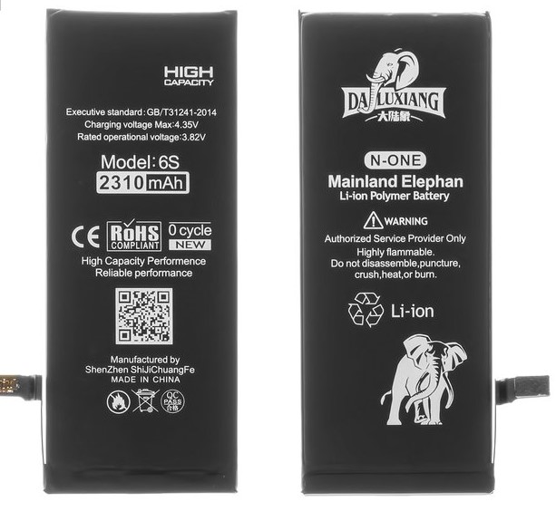 

Аккумуляторная батарея Apple Mainland Elephan для смартфона Apple iPhone 6s черный, Apple iPhone 6s Mainland Elephan