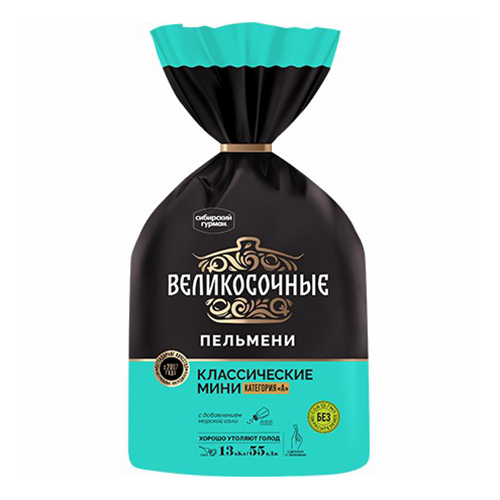 

Пельмени Великосочные Классические 800 г