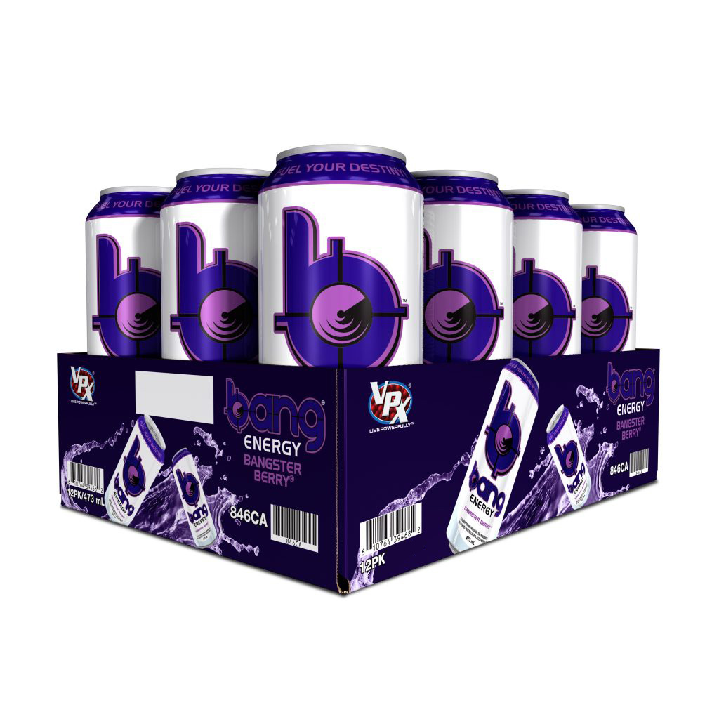 

VPX BANG Энергетик без сахара 12х500мл (вкус Bangster Berry) Энергетический напиток