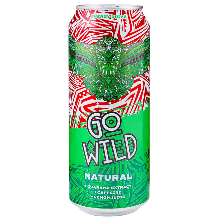 

Напиток энергетический Go Wild Natural сильногазированный безалкогольный 0,5 л