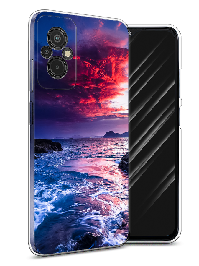 

Чехол Awog на Xiaomi Redmi 11 Prime 4G "Волны 1", Розовый;синий, 316850-4