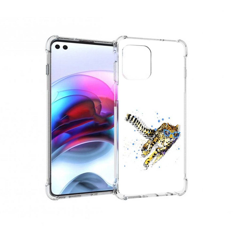 

Чехол MyPads Tocco для Motorola Edge гепард в очках (PT157712.351.287), Прозрачный, Tocco