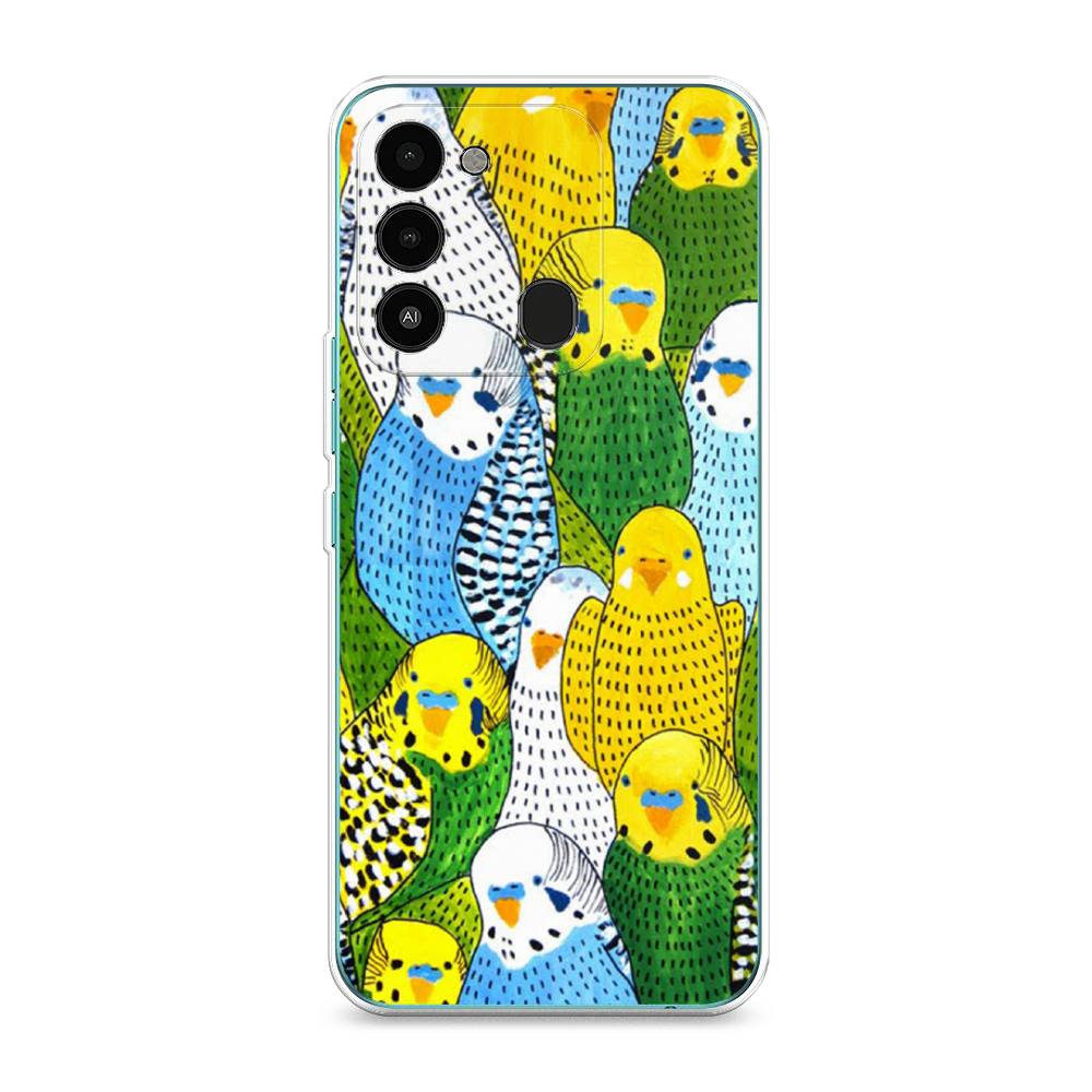 

Чехол Awog на Tecno Spark Go 2022/8С/9 "Попугаи", Разноцветный, 301350-1