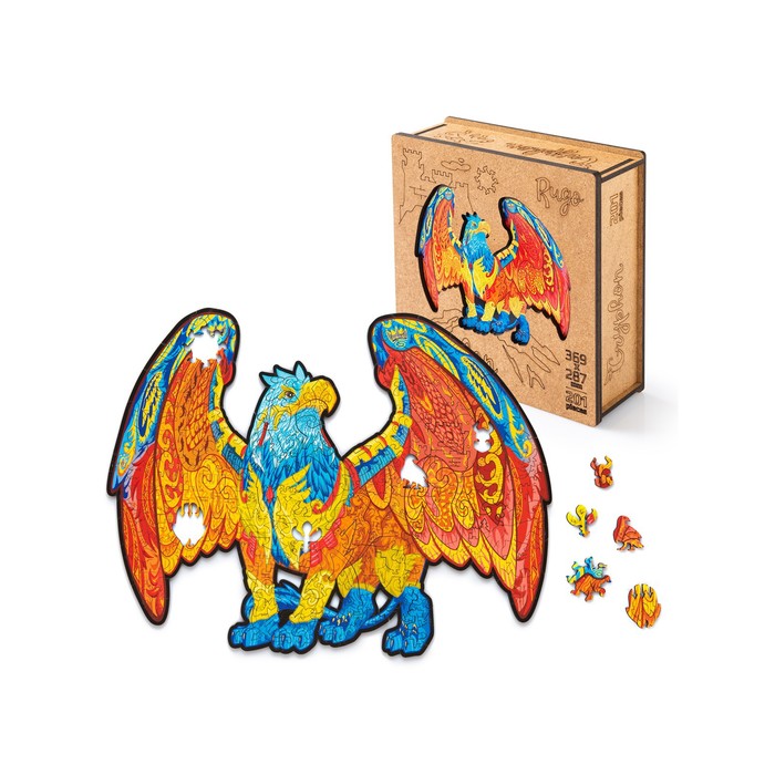 

Rugo Пазл деревянный «Грифон», размер L — 29x37 см, 201 деталей
