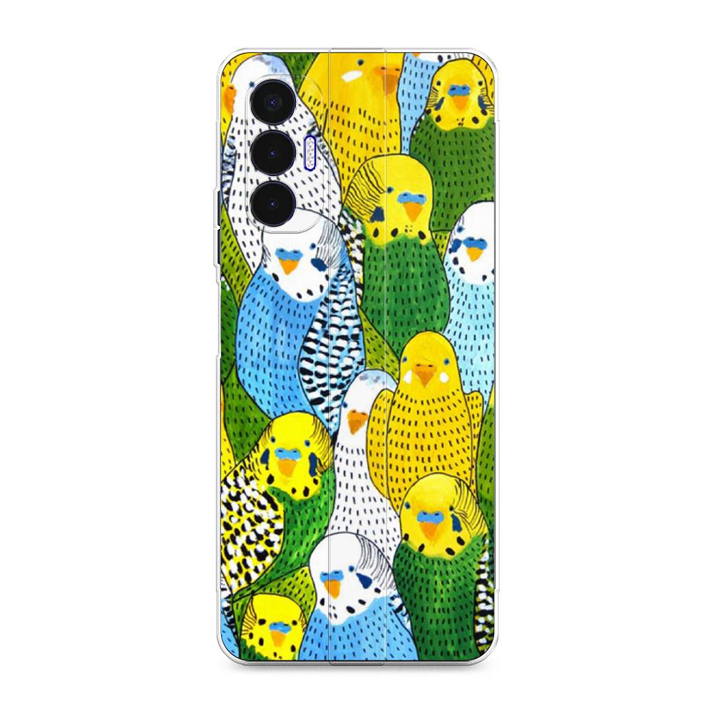

Чехол Awog на Tecno Pova 3 "Попугаи", Разноцветный, 301550-1