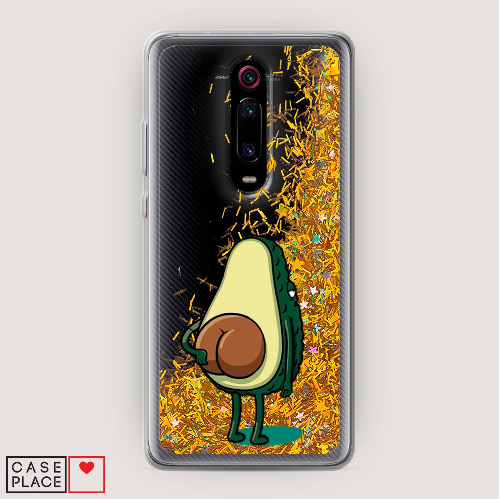 

Жидкий чехол с блестками "Попа авокадо" на Xiaomi Redmi K20, 35590-1