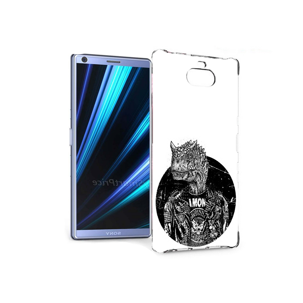

Чехол MyPads Tocco для Sony Xperia 10 динозавр в куртке (PT125953.225.328), Прозрачный, Tocco