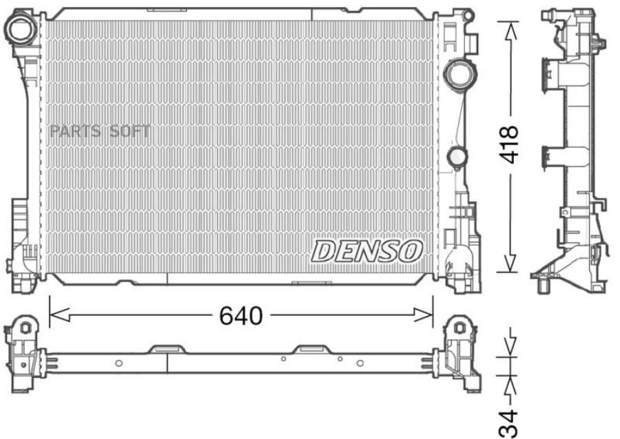 

Радиатор охлаждения DENSO DRM17097
