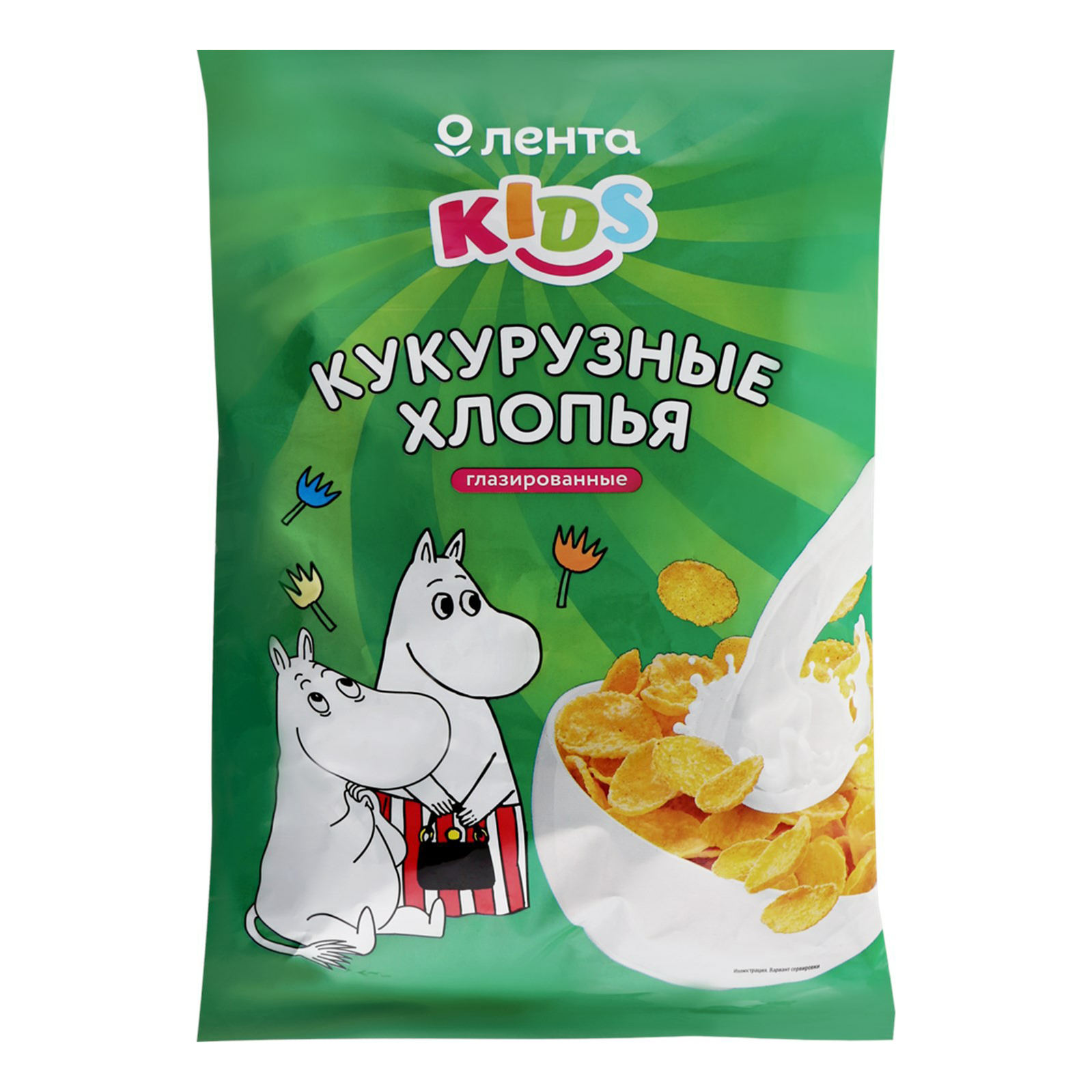 

Хлопья Лента Kids Муми Тролли кукурузные глазированные 700 г