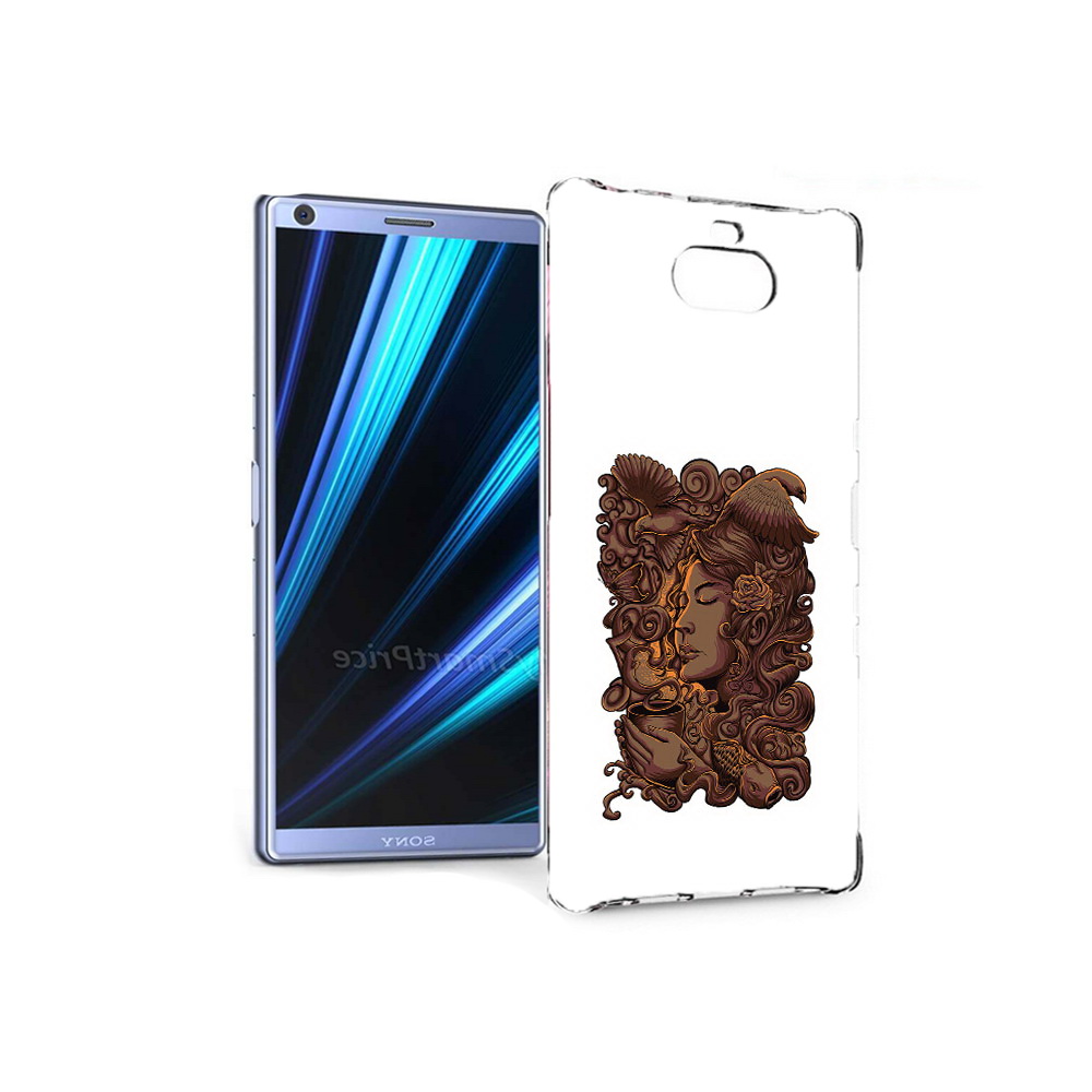 

Чехол MyPads Tocco для Sony Xperia 10 девушка с длинными волосами абстракция, Прозрачный, Tocco