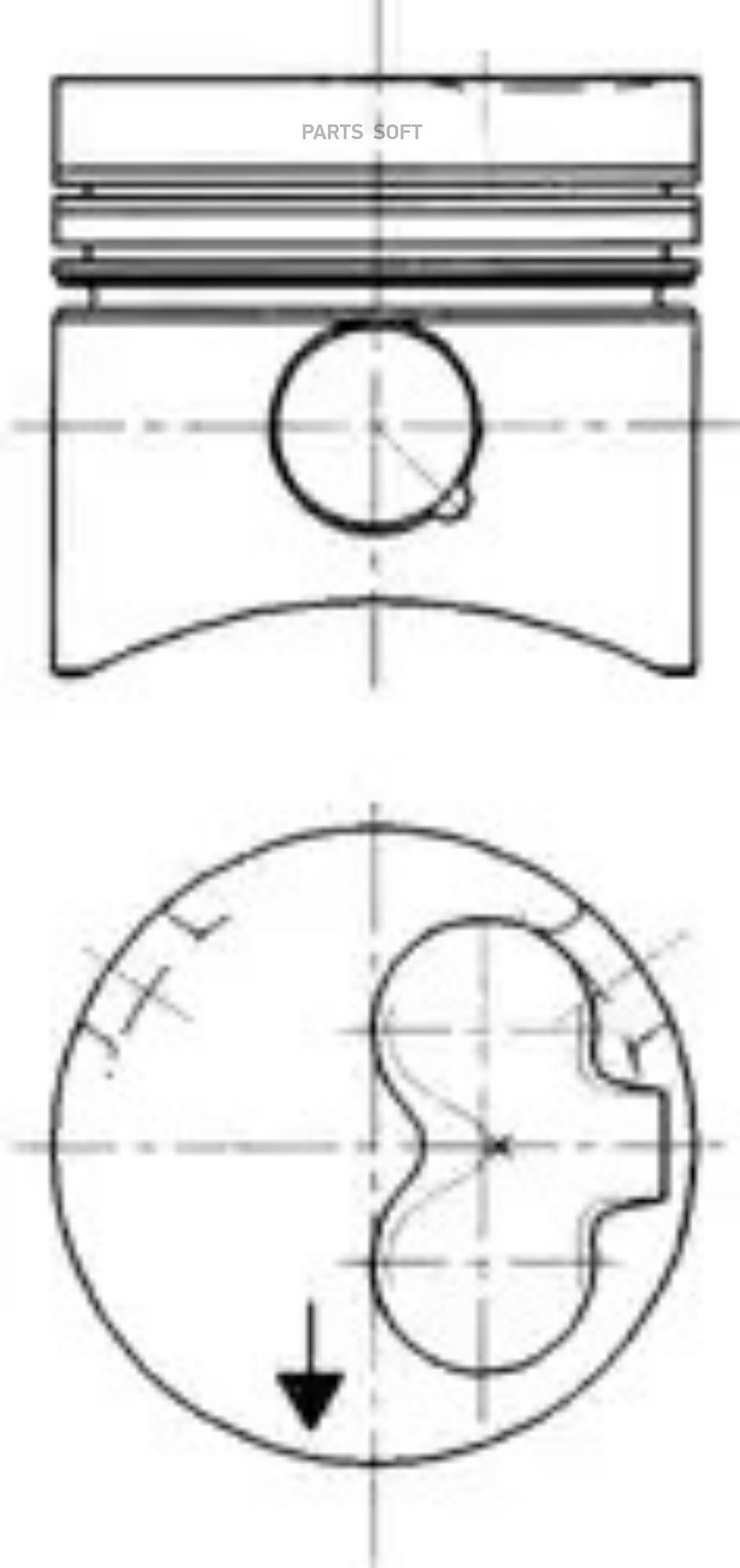 

Поршень KOLBENSCHMIDT 90732620 dm.76.50x1.75x2.0x3.0 +1.00