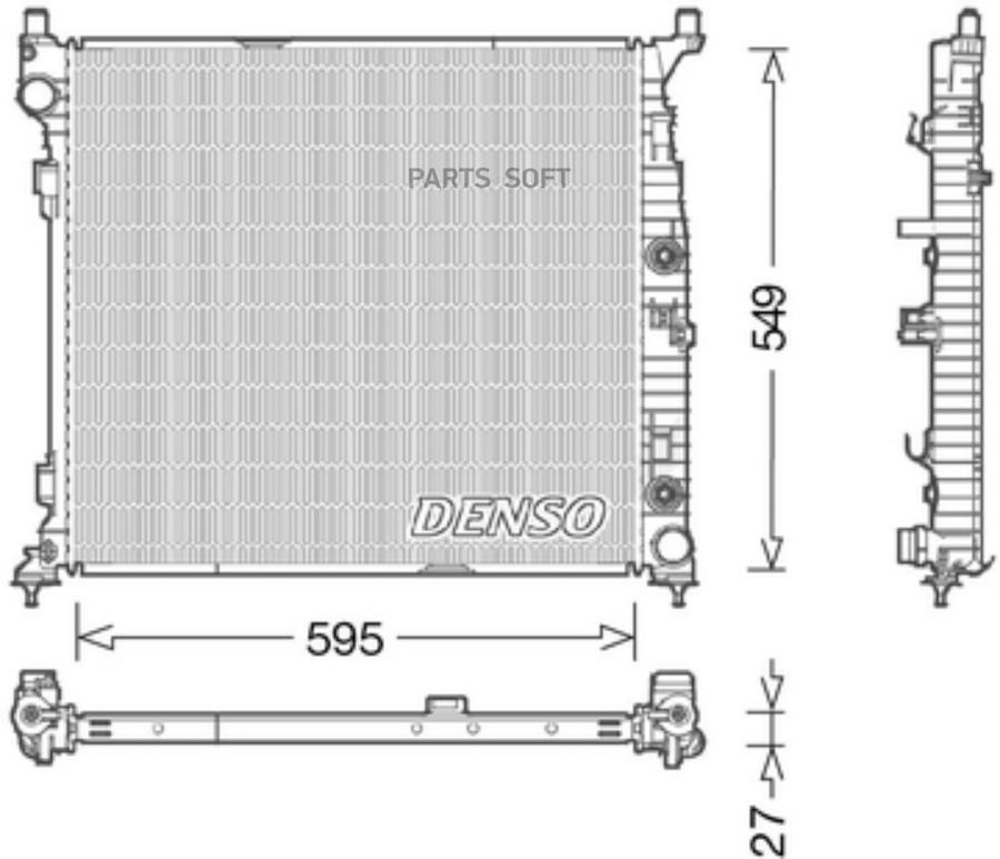 

Радиатор, охлаждение двигателя DENSO DRM17055