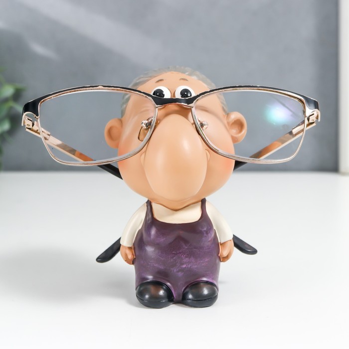 фото Сувенир полистоун подставка под очки "бабуля" 11х9,5х7 см nobrand