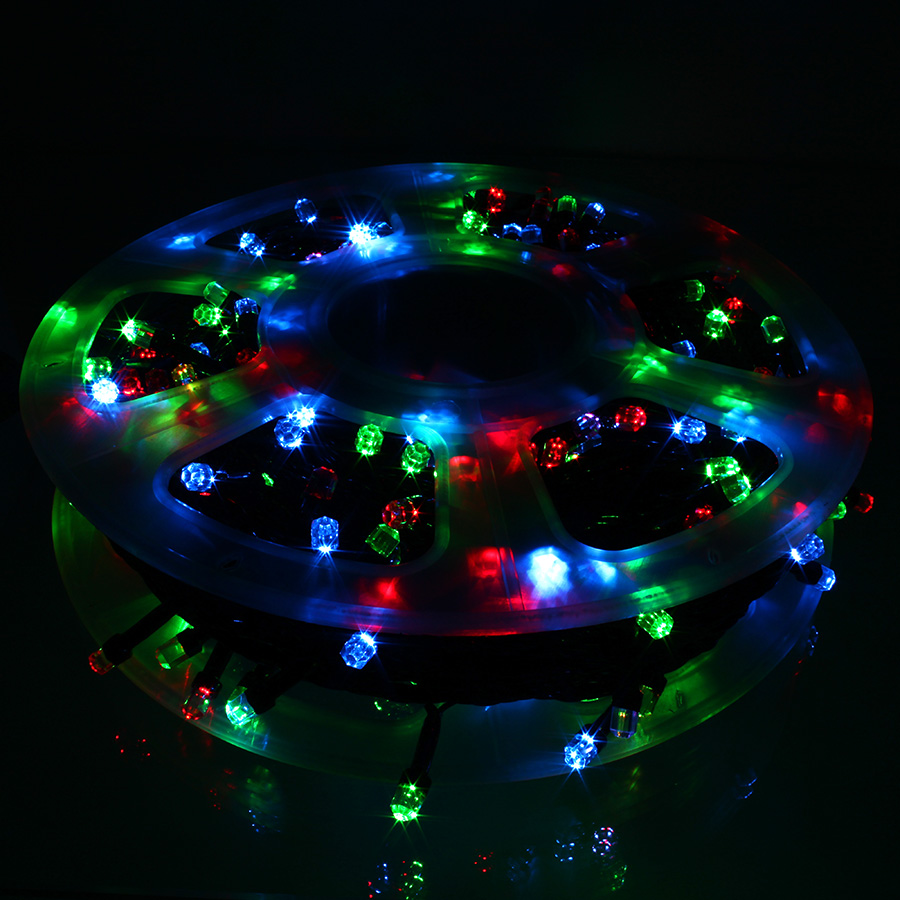 Световая гирлянда новогодняя Disco Рубины 40 м разноцветный/RGB