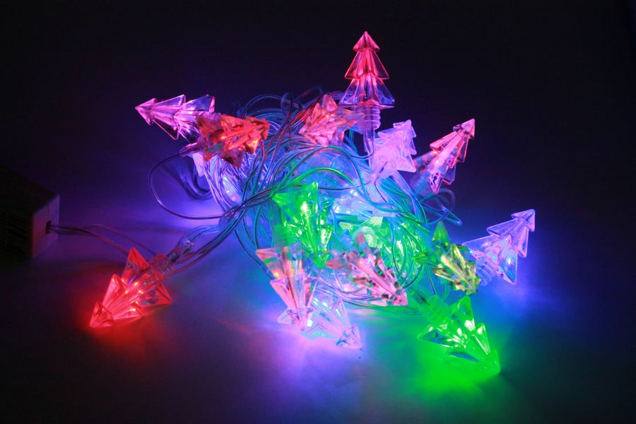 Световая гирлянда новогодняя Disco Цветная елочка 3 м разноцветный/RGB
