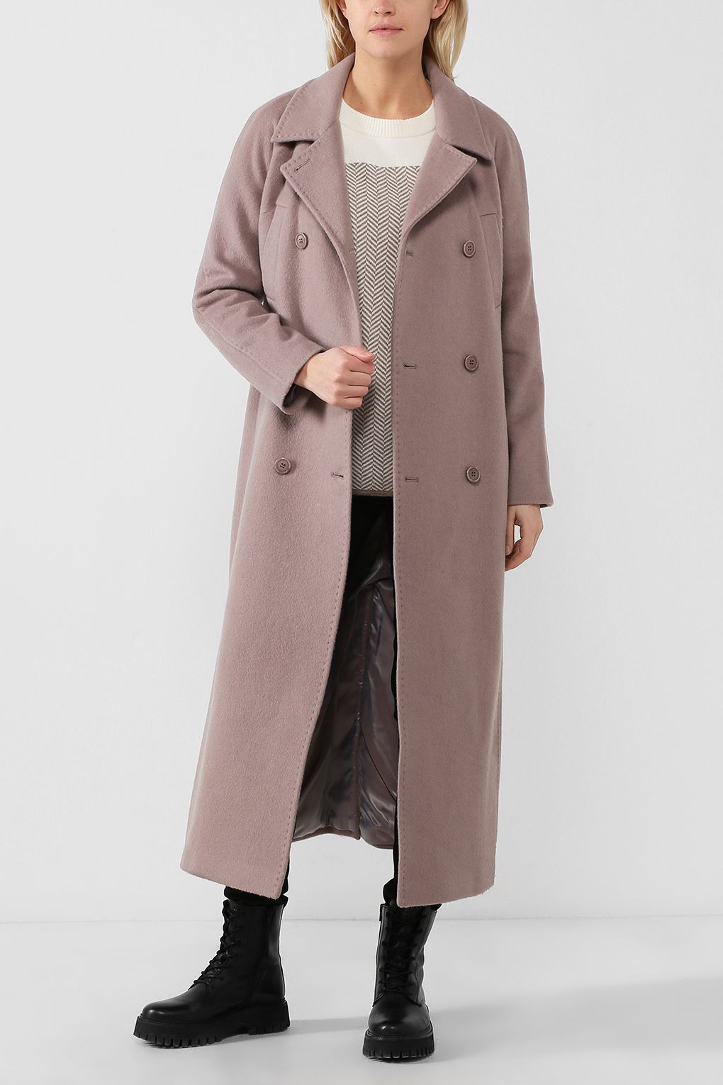 Пальто женское Belucci BL20086071 розовое 46 RU