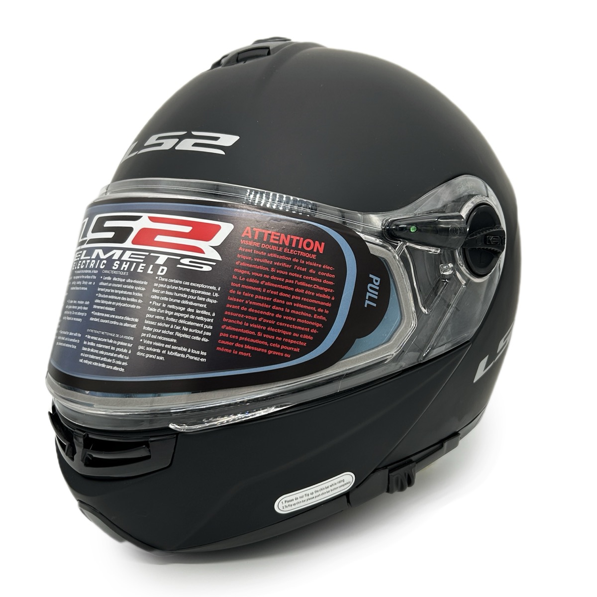 Шлем для снегохода LS2 FF325 STROBE ELECTRIC SNOW Matt Black (ЭП)